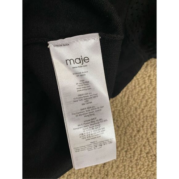 MAJE cutout black dress size 1 - Picture 8 of 8